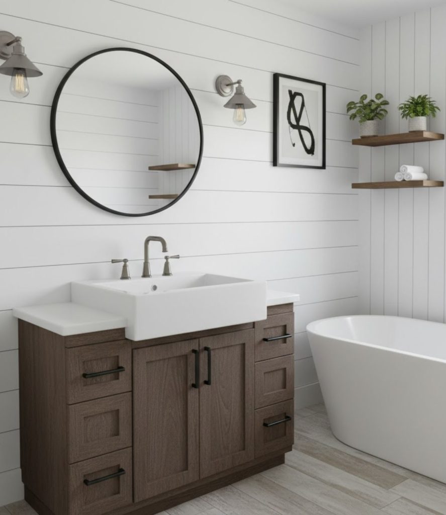 1. Shiplap Accent Walls