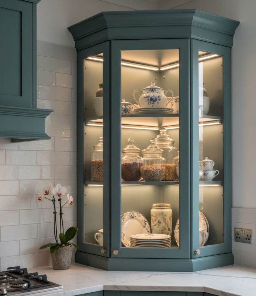 10. Corner Display Cabinet