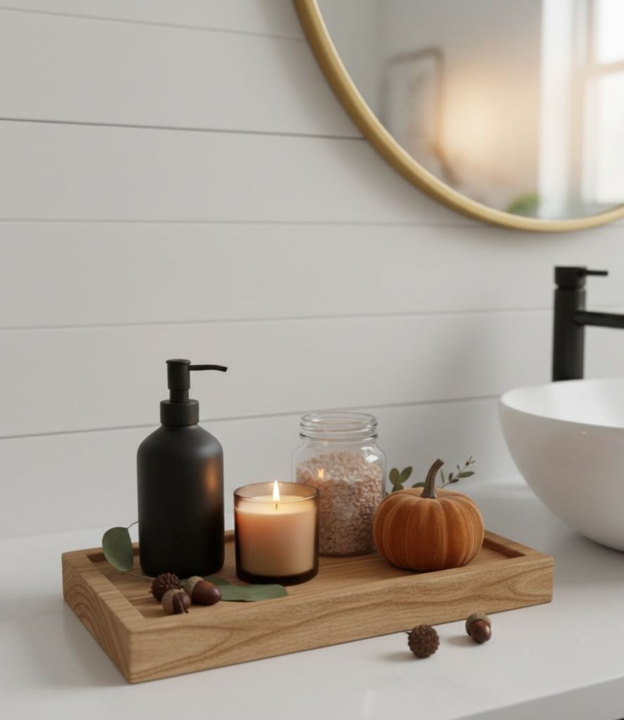 11. Wooden Tray Organizer