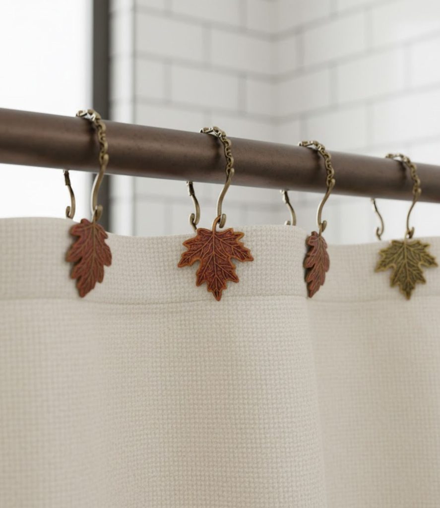 12. Fall Leaf Shower Hooks