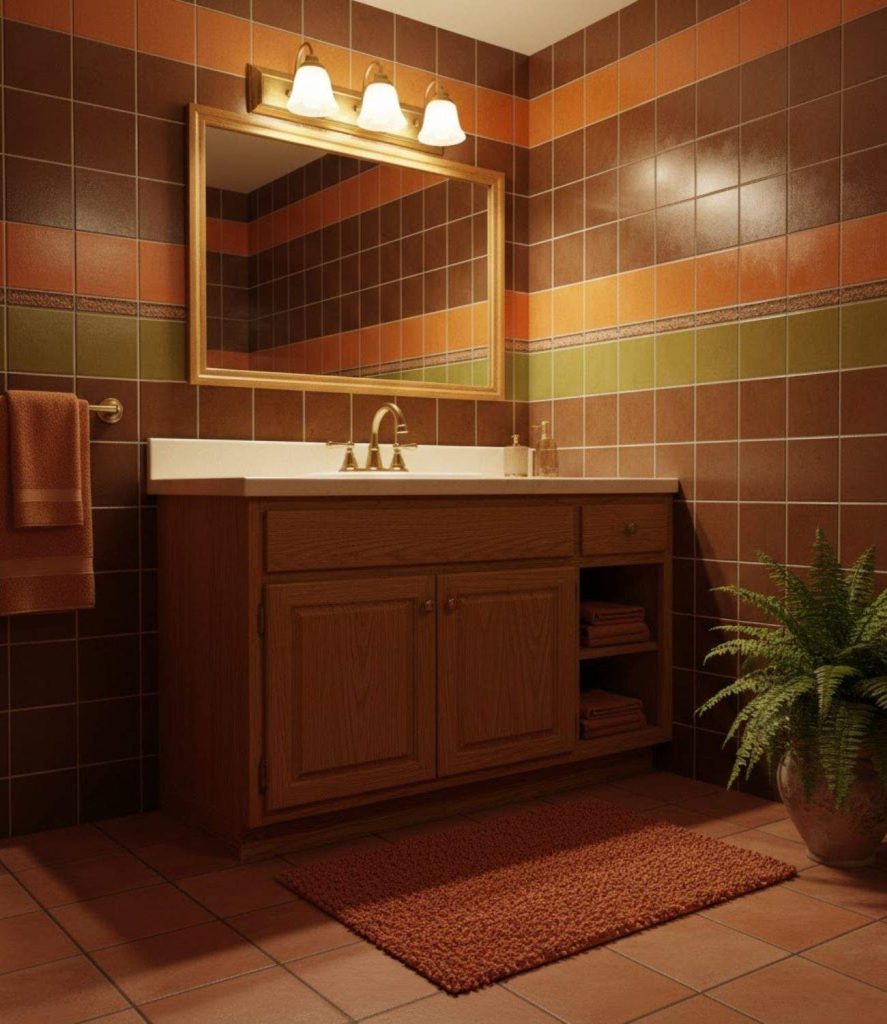 3. Earth-Toned Tile Walls