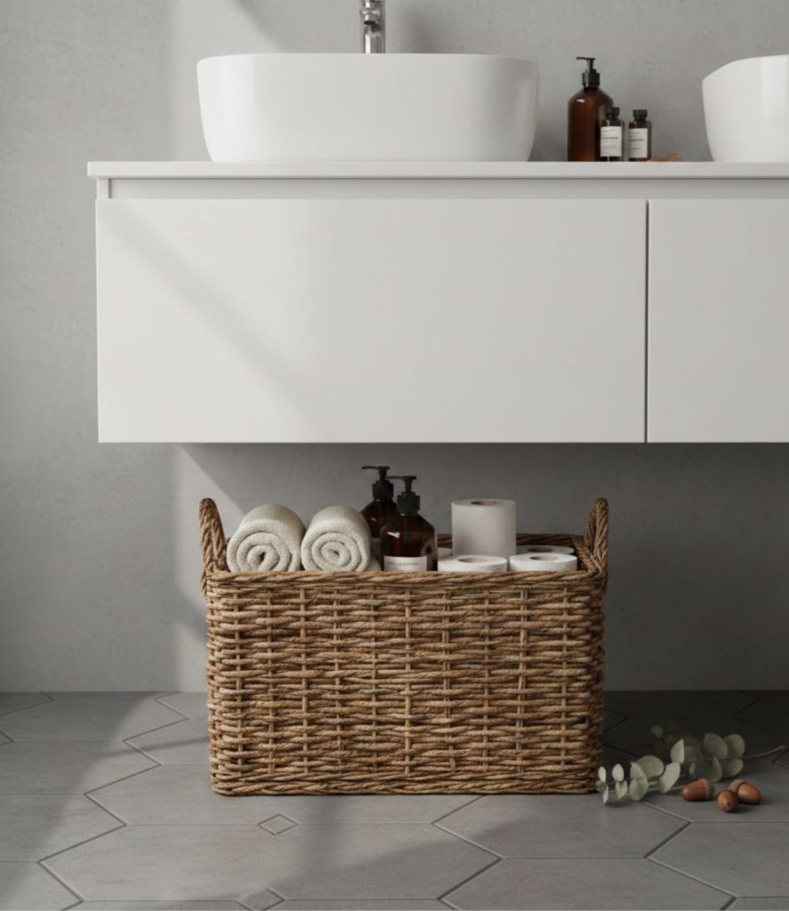 3. Rustic Wicker Storage Baskets