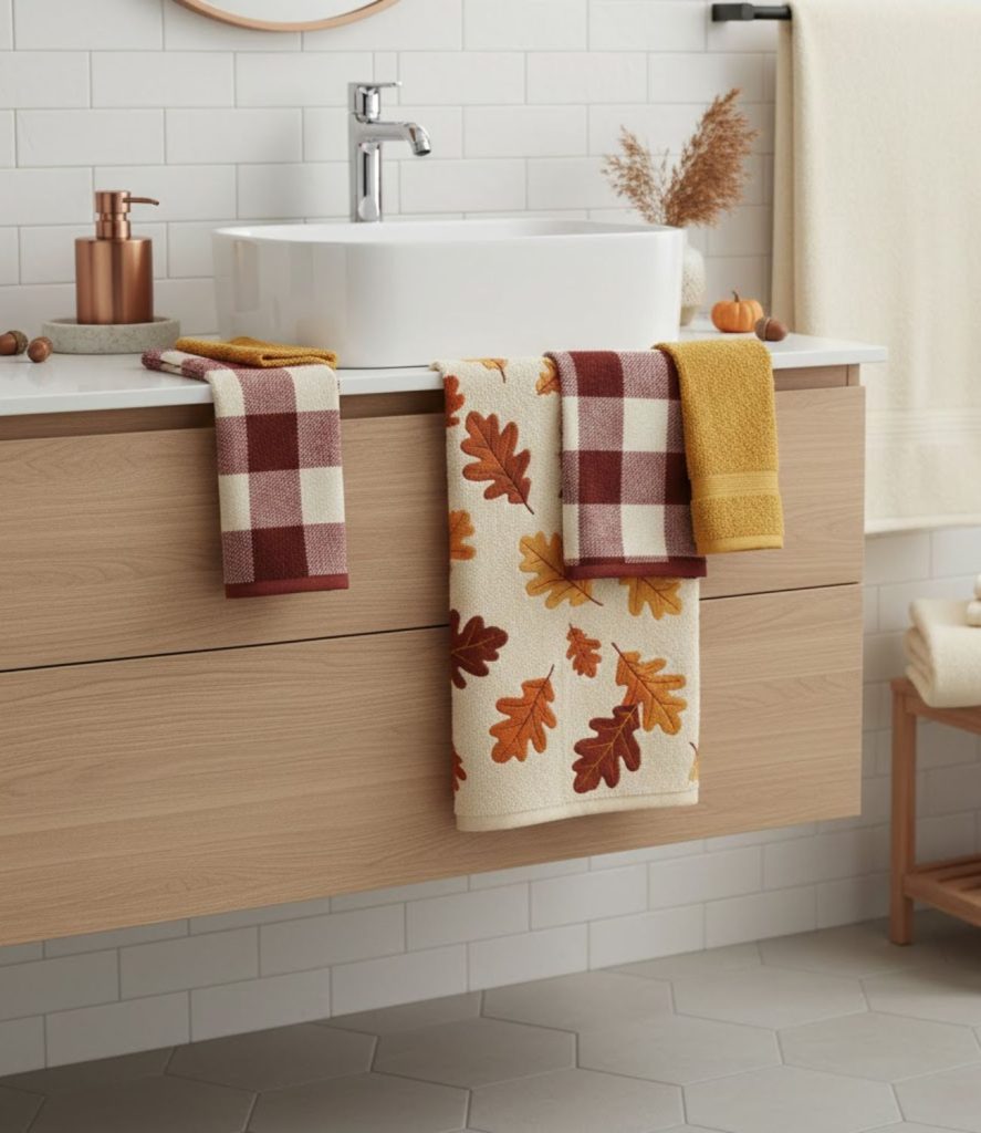 4. Autumn-Themed Hand Towels
