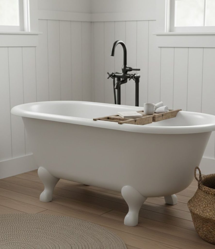 6. Freestanding Clawfoot Tub