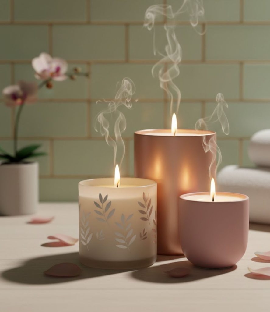 6. Scented Candles and Holders