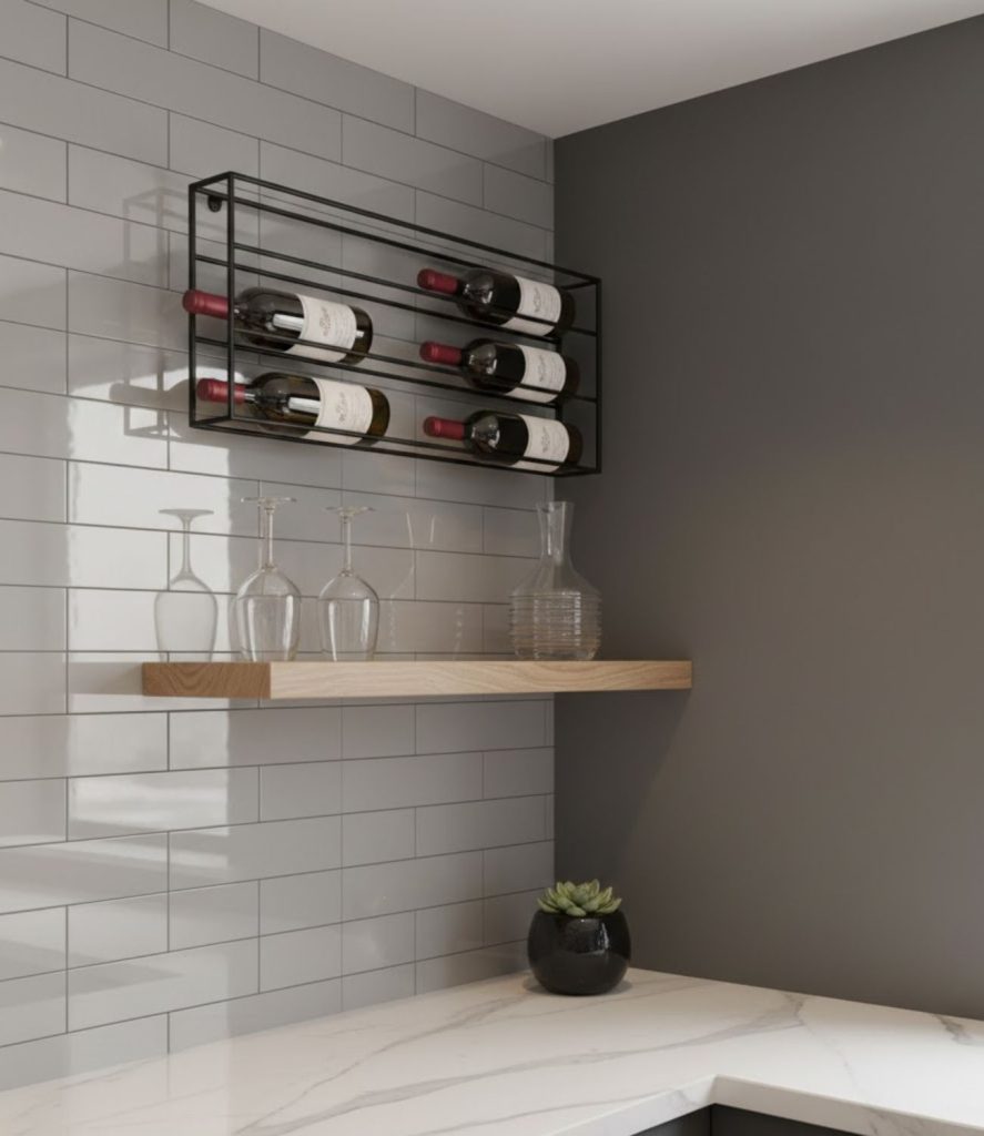 7. Wall-Mounted Wine Rack