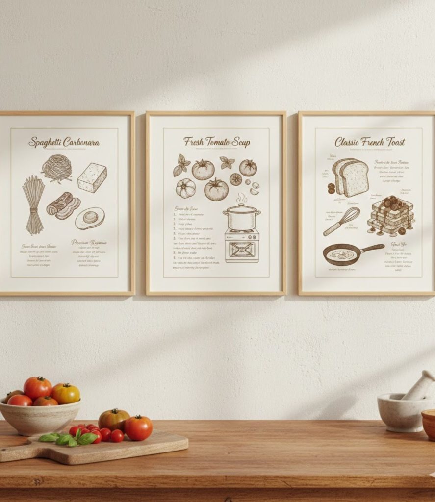 15 Kitchen Posters Decor Ideas for a Stylish Cooking Space