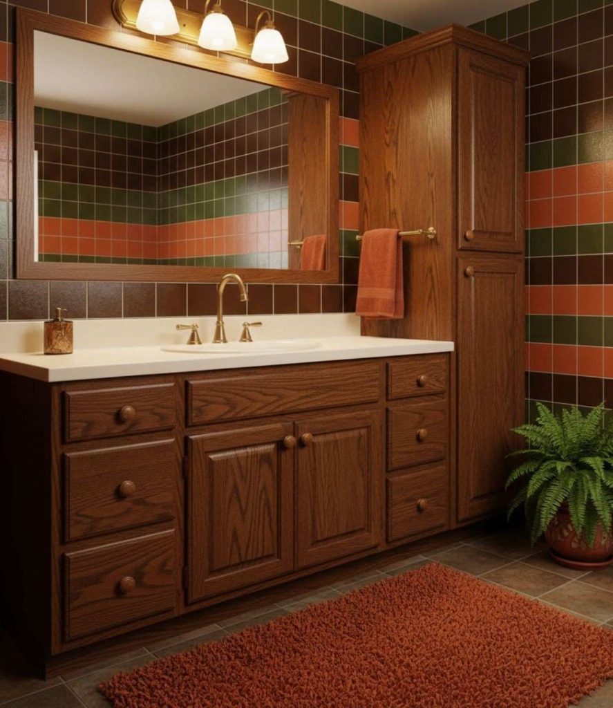 8. Wood Vanity Cabinets