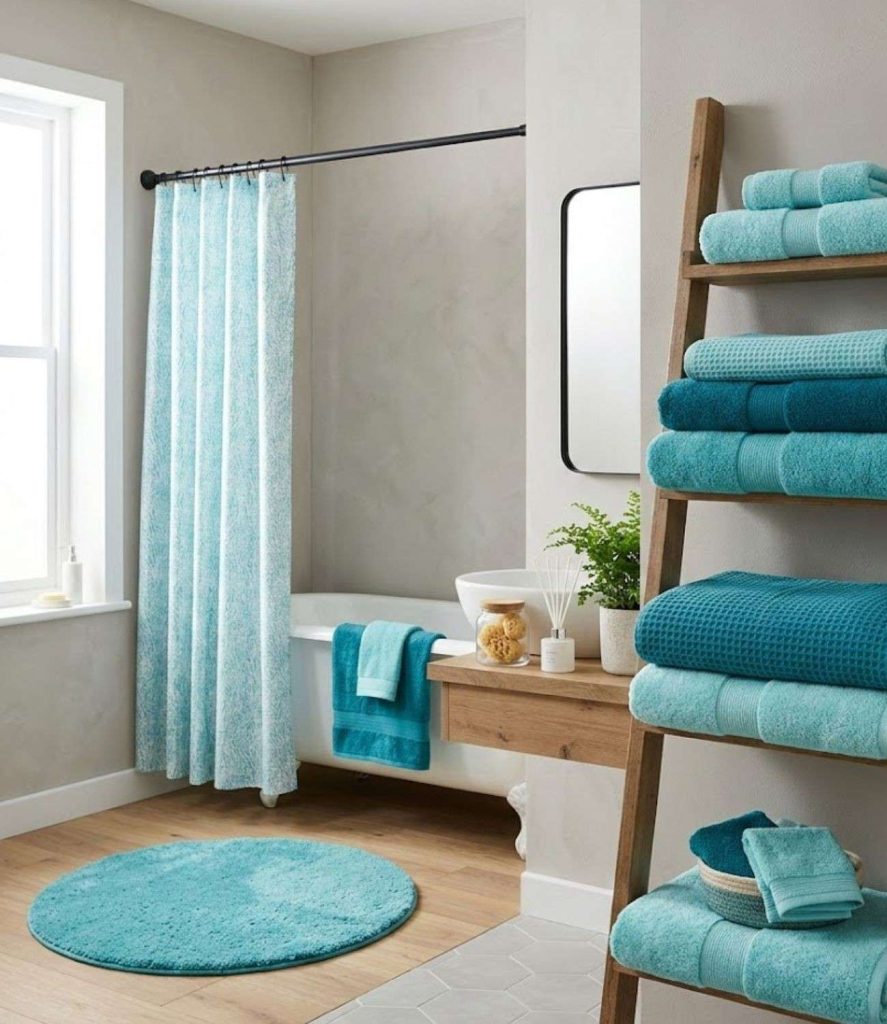 10. Turquoise Textiles and Linens