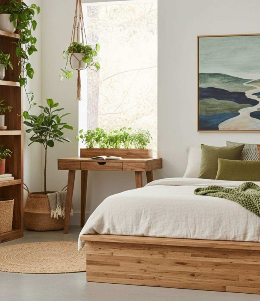 11. Nature Inspired Bedroom
