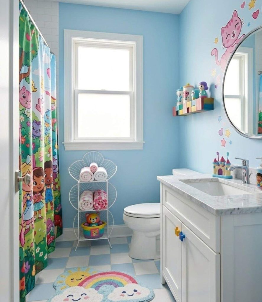 12. Cartoon Theme Bathroom