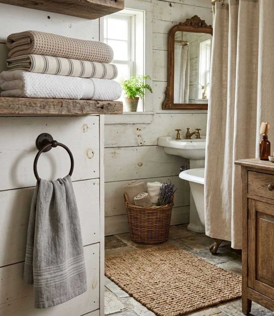 12. Rustic Textiles and Soft Linens