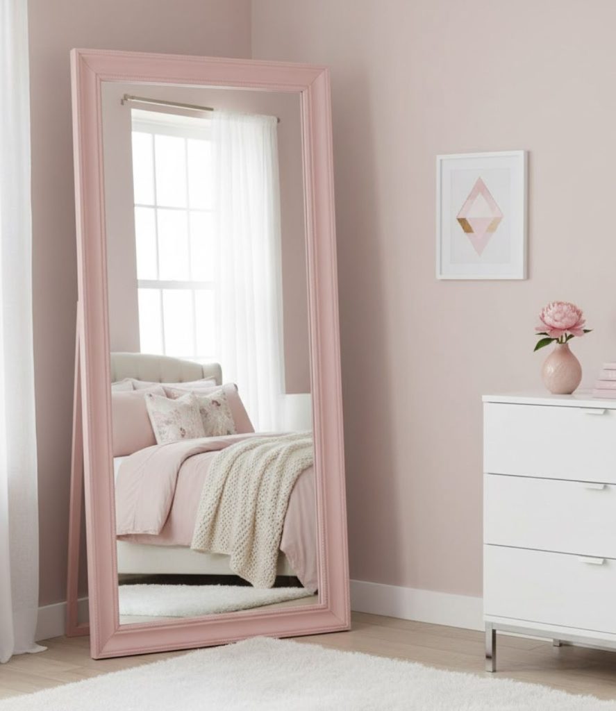 13. Pink Mirror Frames That Reflect Light