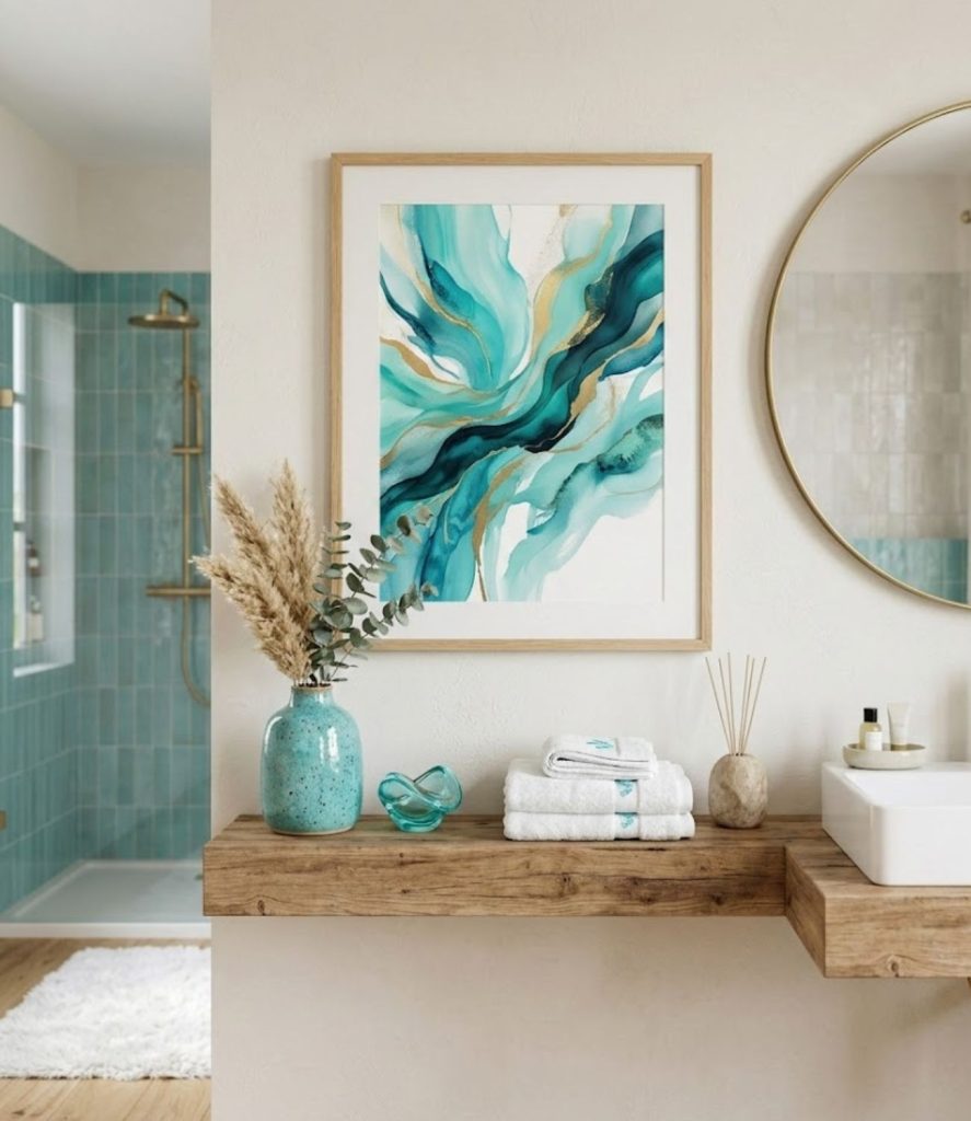 13. Turquoise Art and Decor Displays