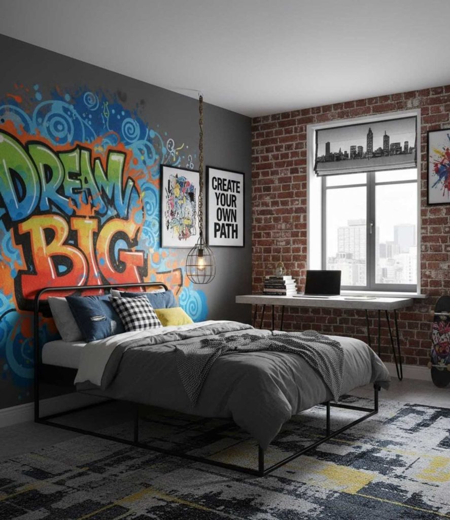 13. Urban Street Style Bedroom