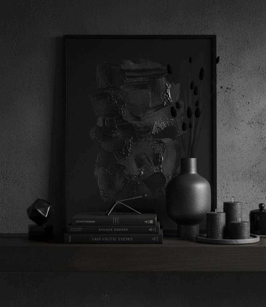 14. Monochrome Shelf Styling