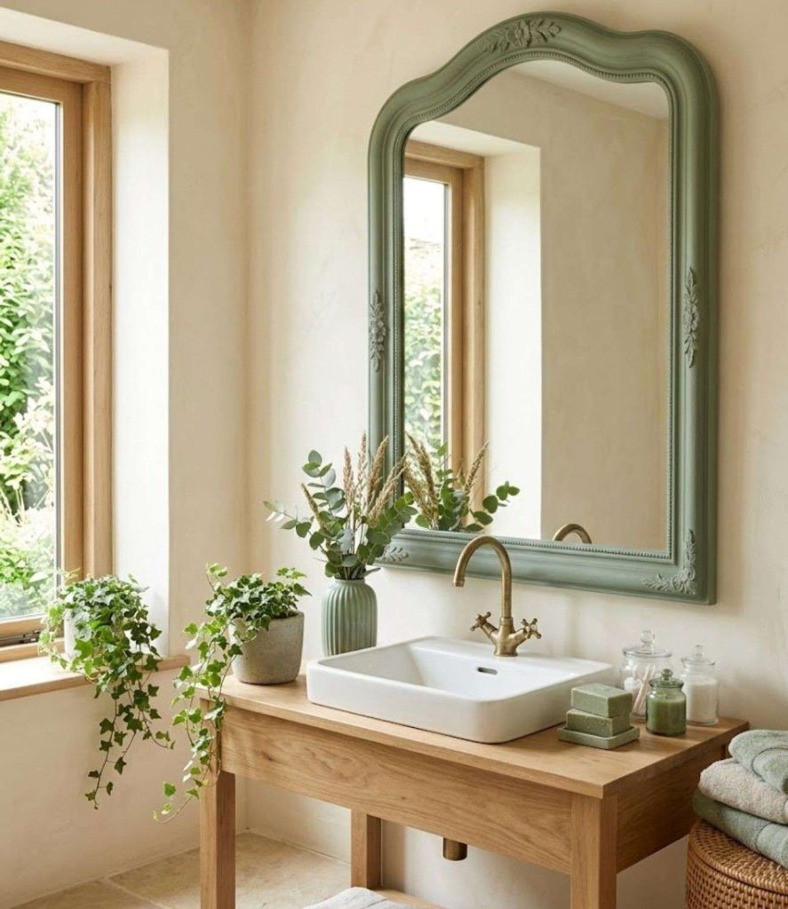14. Sage Green Mirror Frame