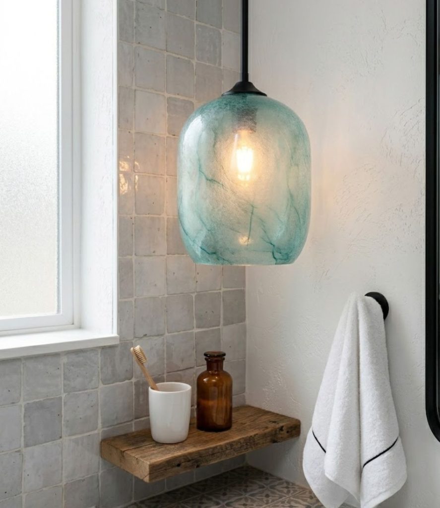 14. Teal Lighting Accents