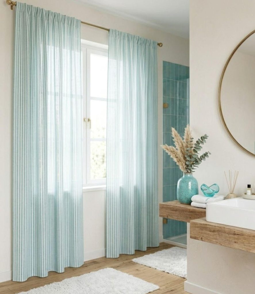 14. Turquoise Window Treatments