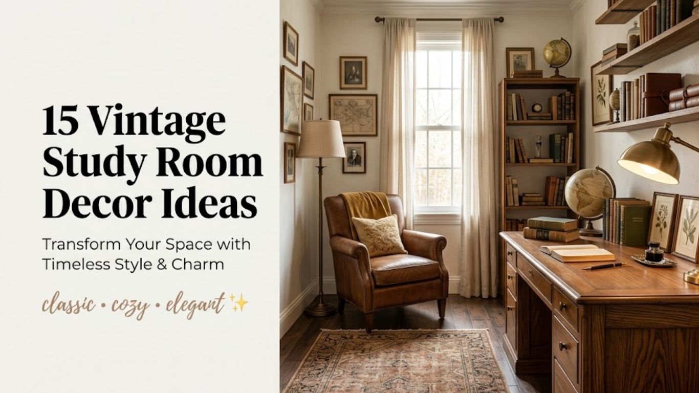 15 Vintage Study Room Decors to Transform Your Space in Style