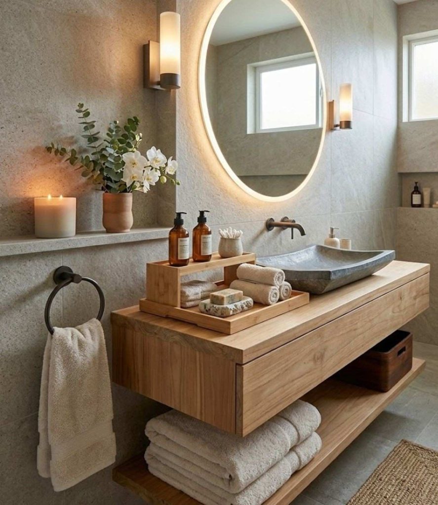 15. Cozy Spa Style Bathroom