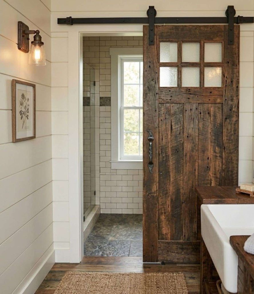 3. Barn Door for a True Rustic Statement