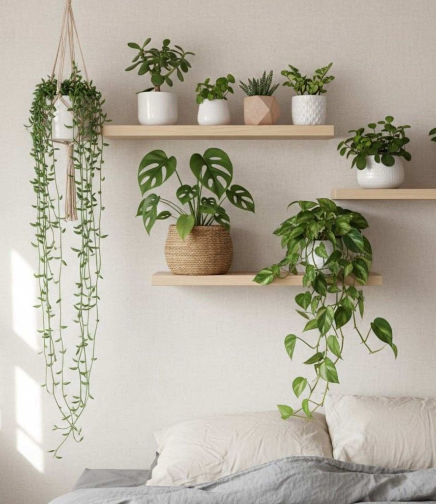 3. Indoor Plant Shelf Display