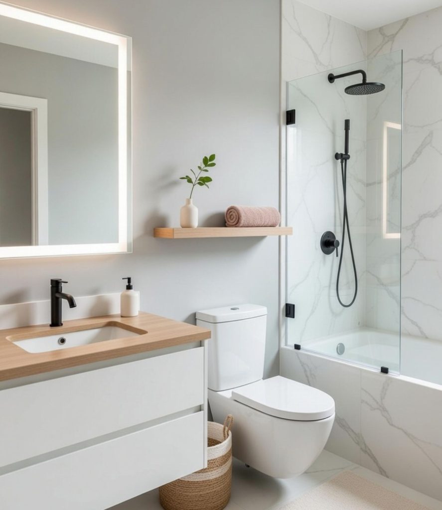 4. Minimalist Girls Bathroom Decor