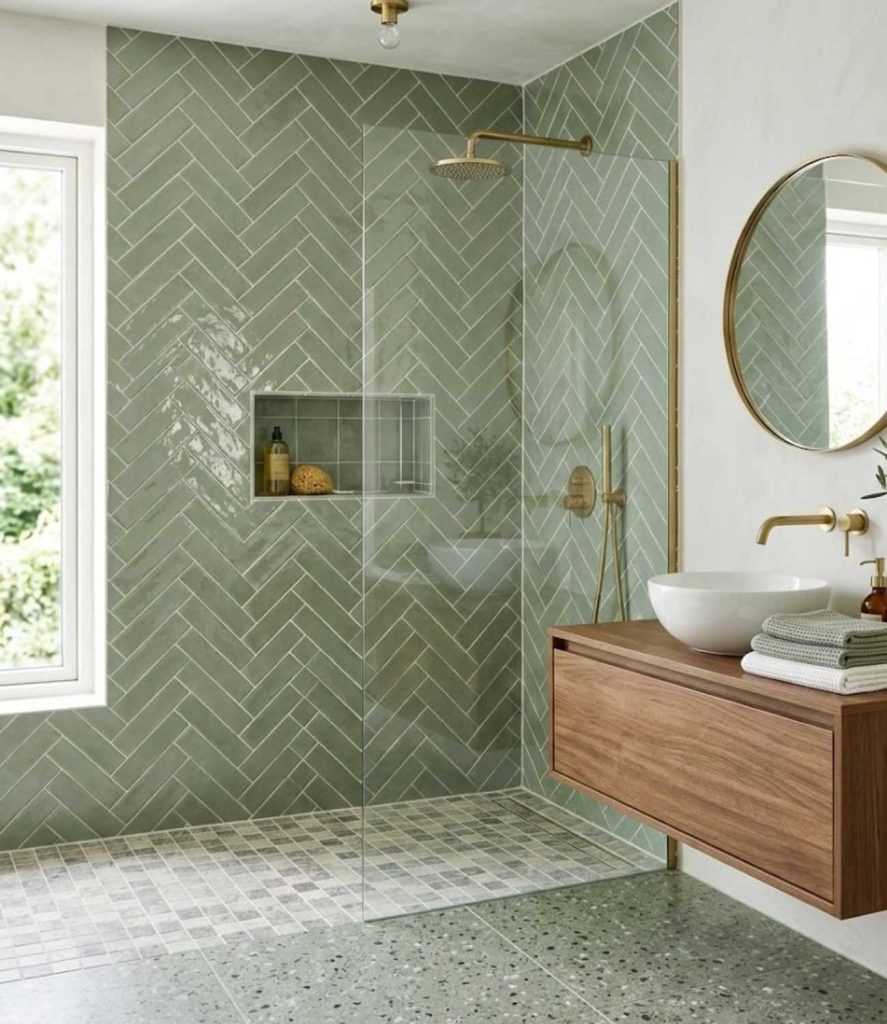 4. Sage Green Tiles