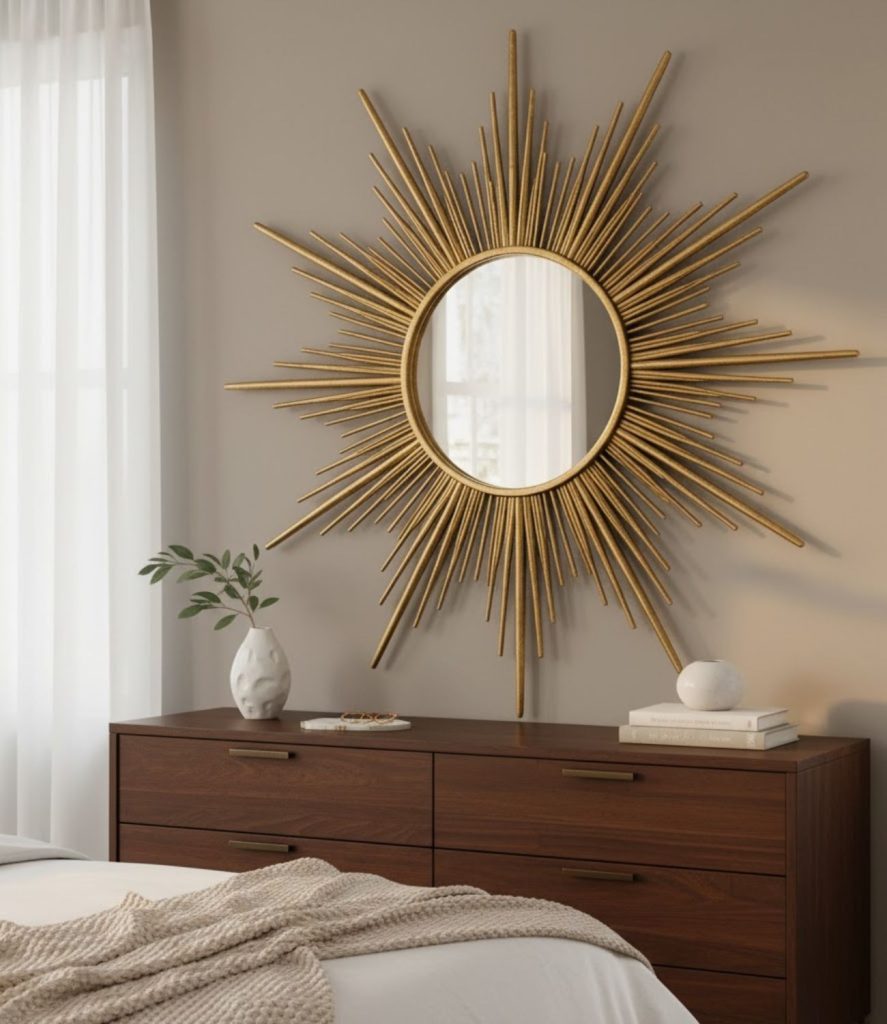 4. Sunburst Mirror Wall Decor