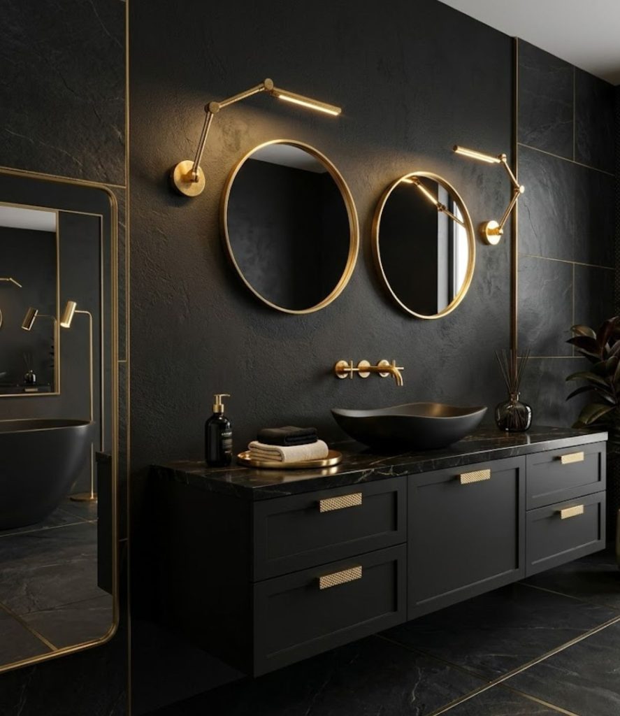 5. Black and Gold Glam Combination