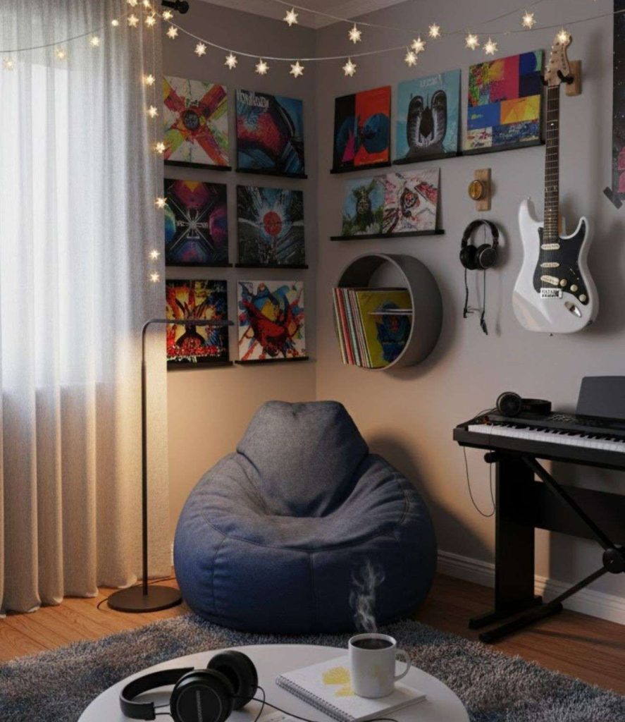 5. Music Inspired Bedroom