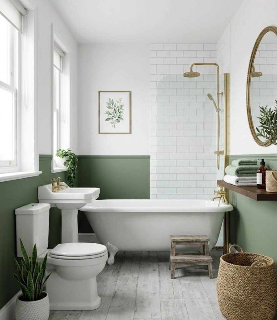 5. Sage Green and White Combination