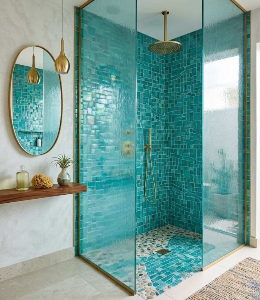 5. Turquoise Shower Enclosure