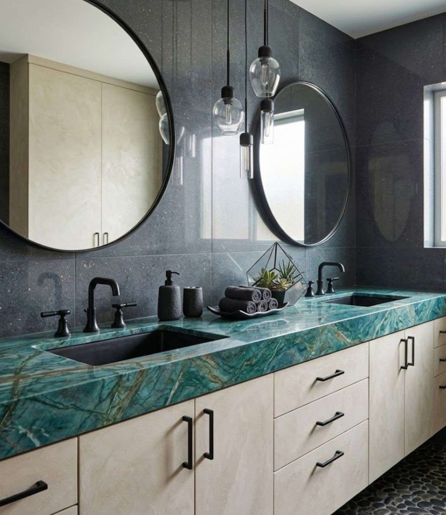 6. Turquoise Marble Countertops