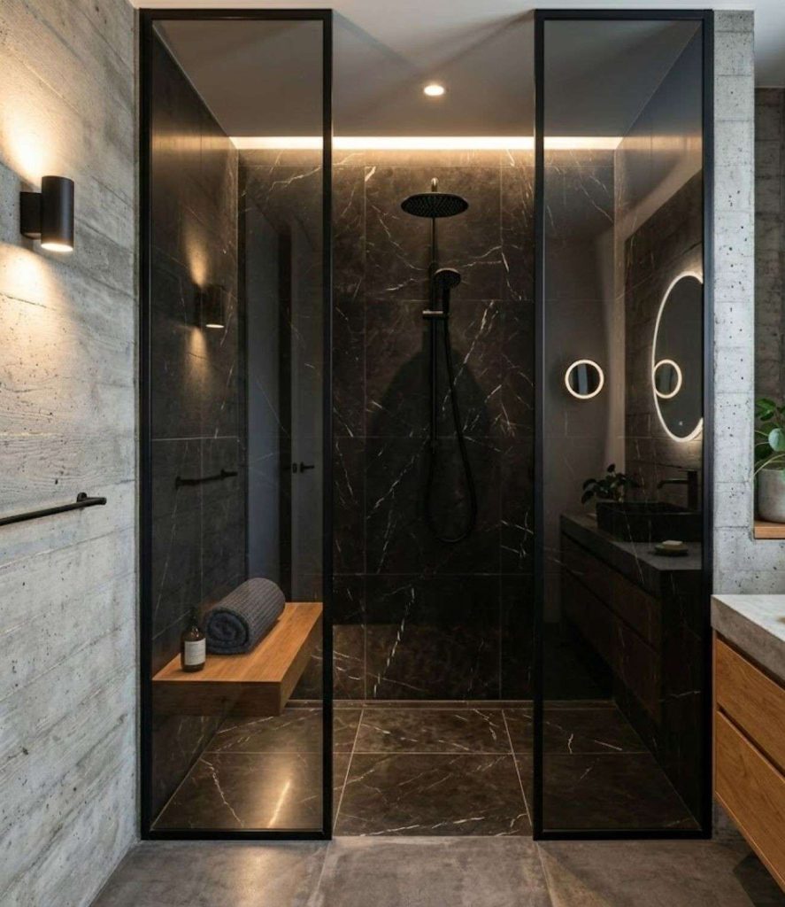 8. Smoky Glass Shower Enclosure