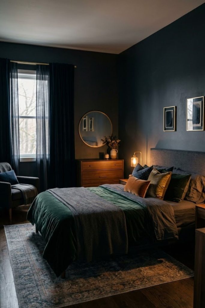 1. Go Deep with Dark Wall Colors