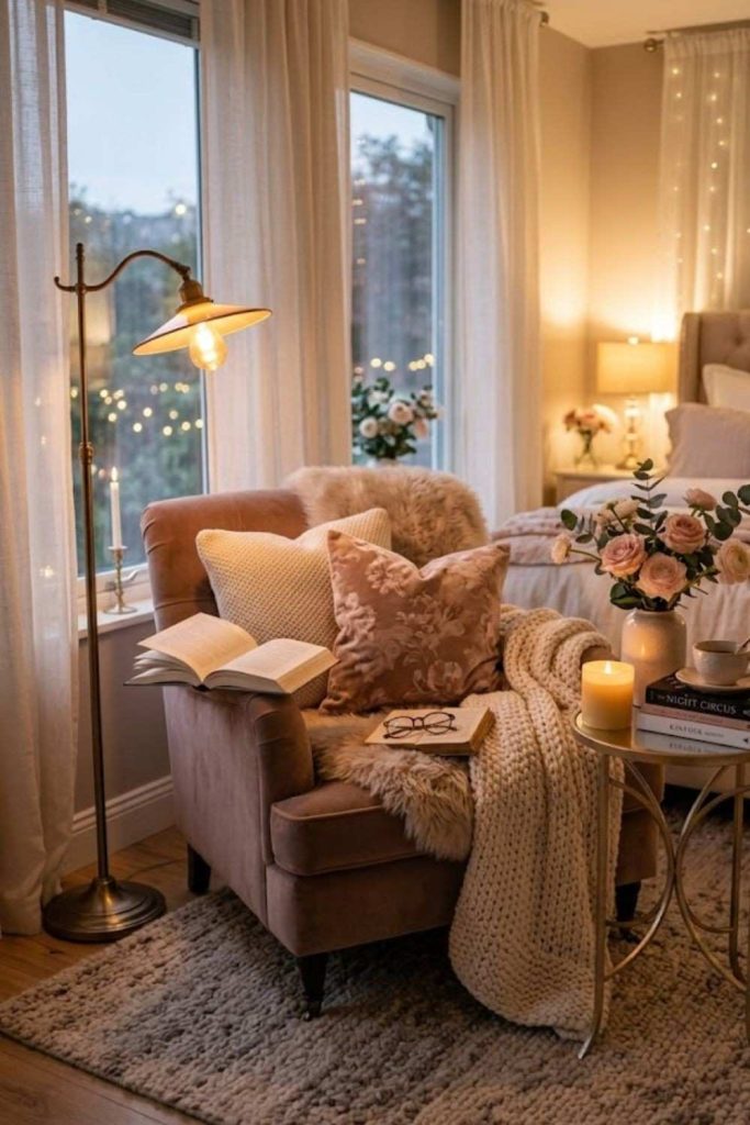 11. Style a Romantic Reading Corner