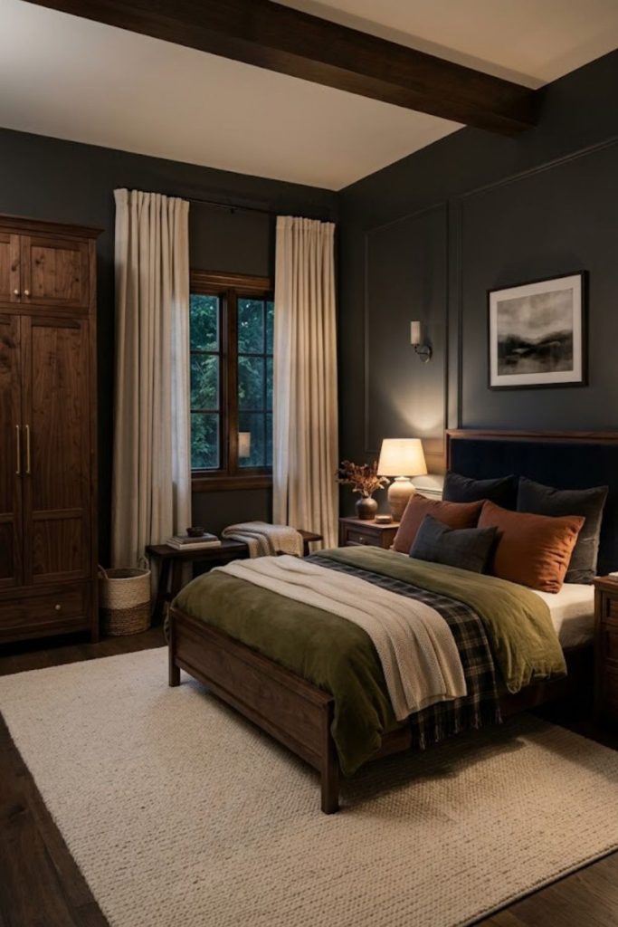 13. Embrace Dark Wood Furniture