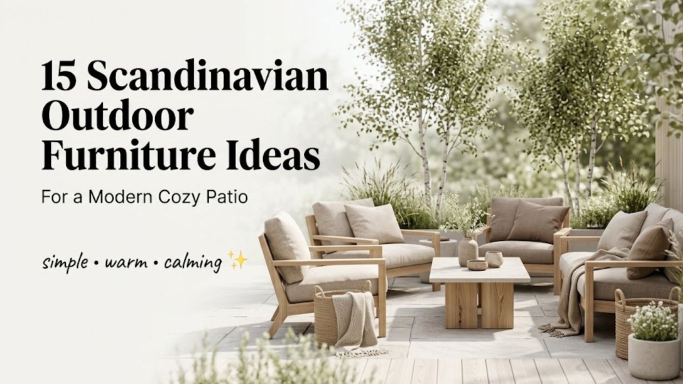 15 Scandinavian Outdoor Furniture Ideas for a Modern Cozy Patio