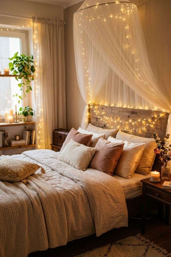 6. Layer the Room with Romantic Lighting Beyond Candles