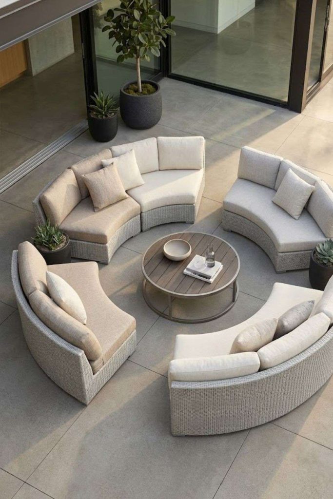 10. Curved Modular Lounge Seating