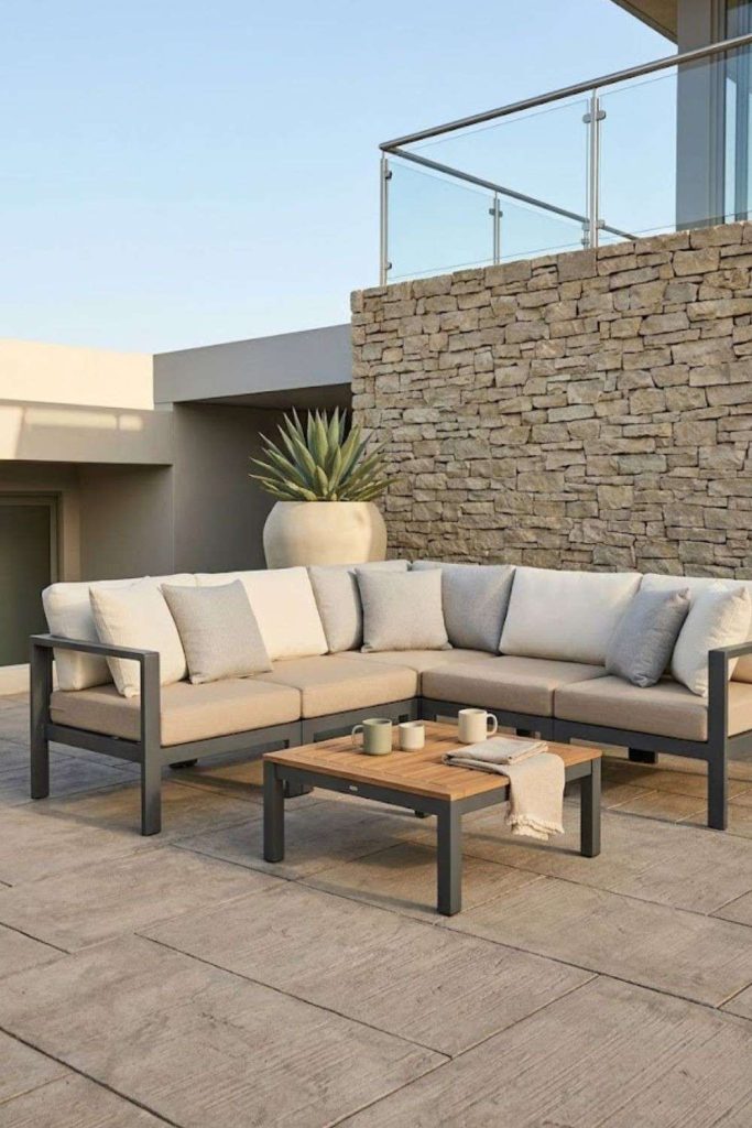 4. Compact Outdoor Sectional Sofa
