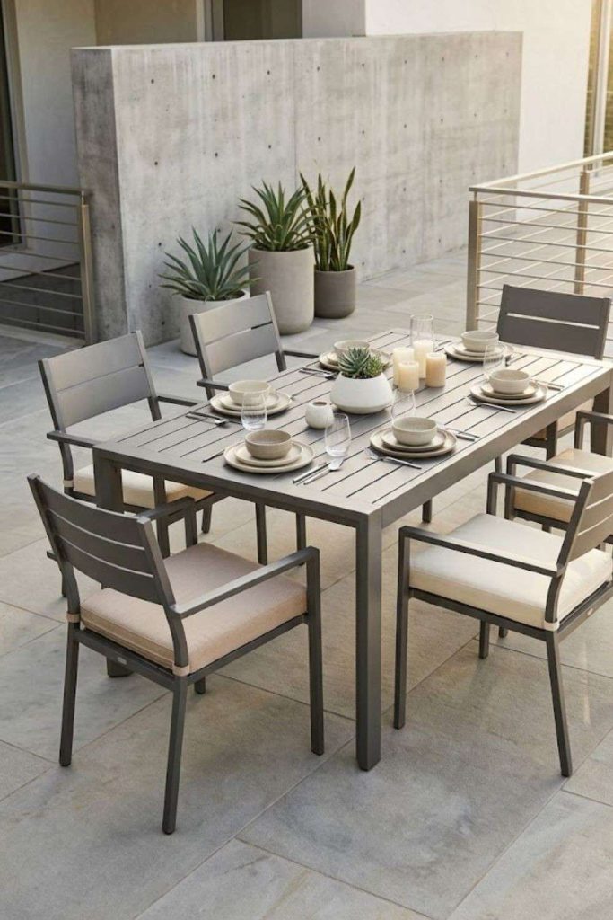 5. Metal Patio Dining Set
