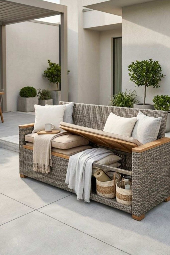 7. Outdoor Bench with Storage